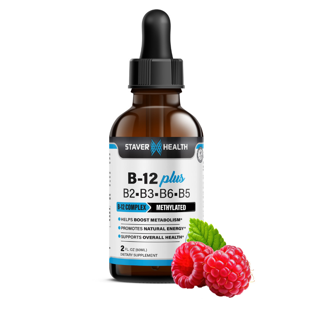 B-12 Plus B2 B3 B6 B5 Vitamin B12 Liquid Vitamin B12 Complex, Methylated