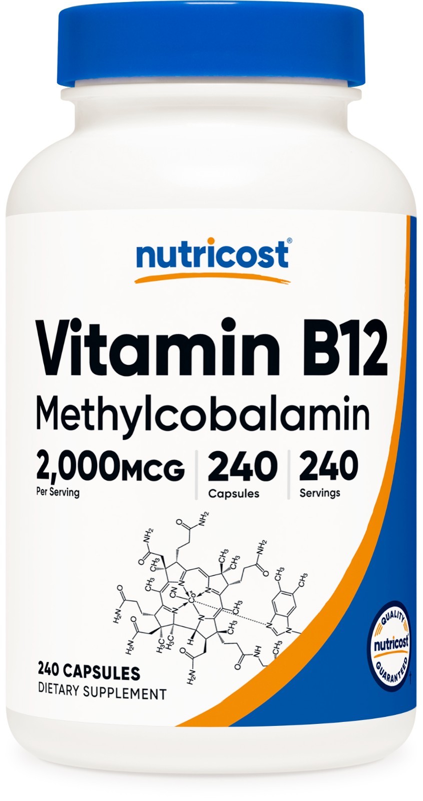 Nutricost Vitamin B12, 2000mcg, 240 Capsules – Non-GMO & Gluten Free