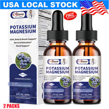 2 Potassium Magnesium Drops High Absorption,Improved Sleep,Stress Anxiety Relief