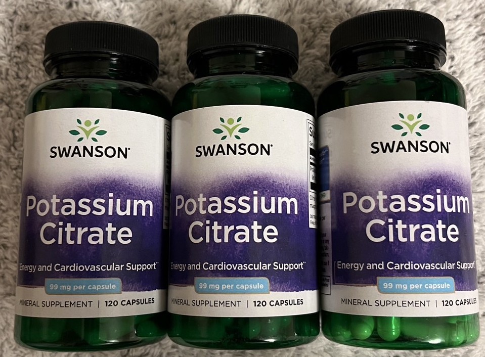 360 Caps Potassium Citrate 99 mg Heart Cardiovascular Health + Bonus