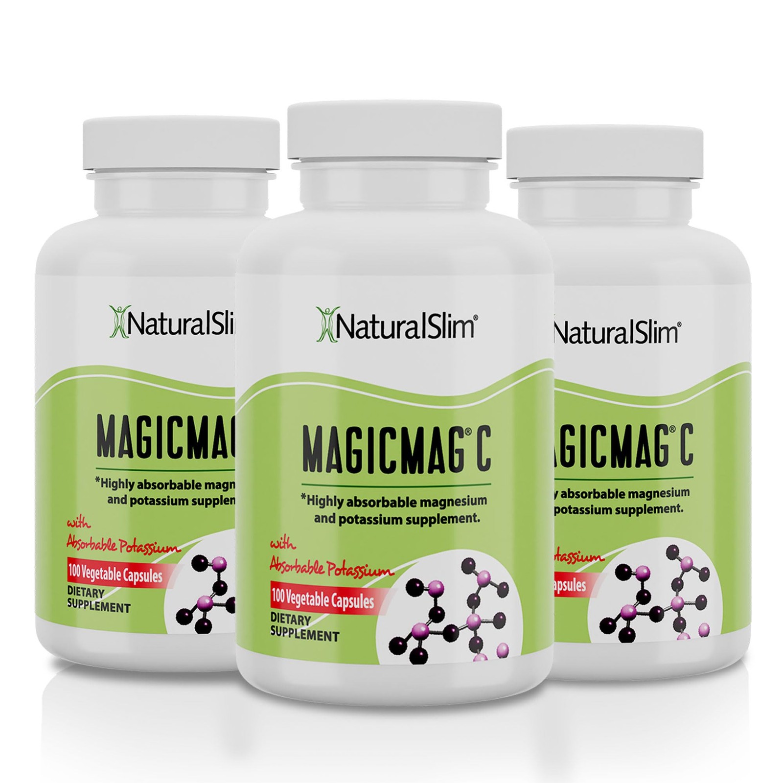NaturalSlim Potassium Magnesium Supplement 100 Capsules – MagicMag C Magnesiu…