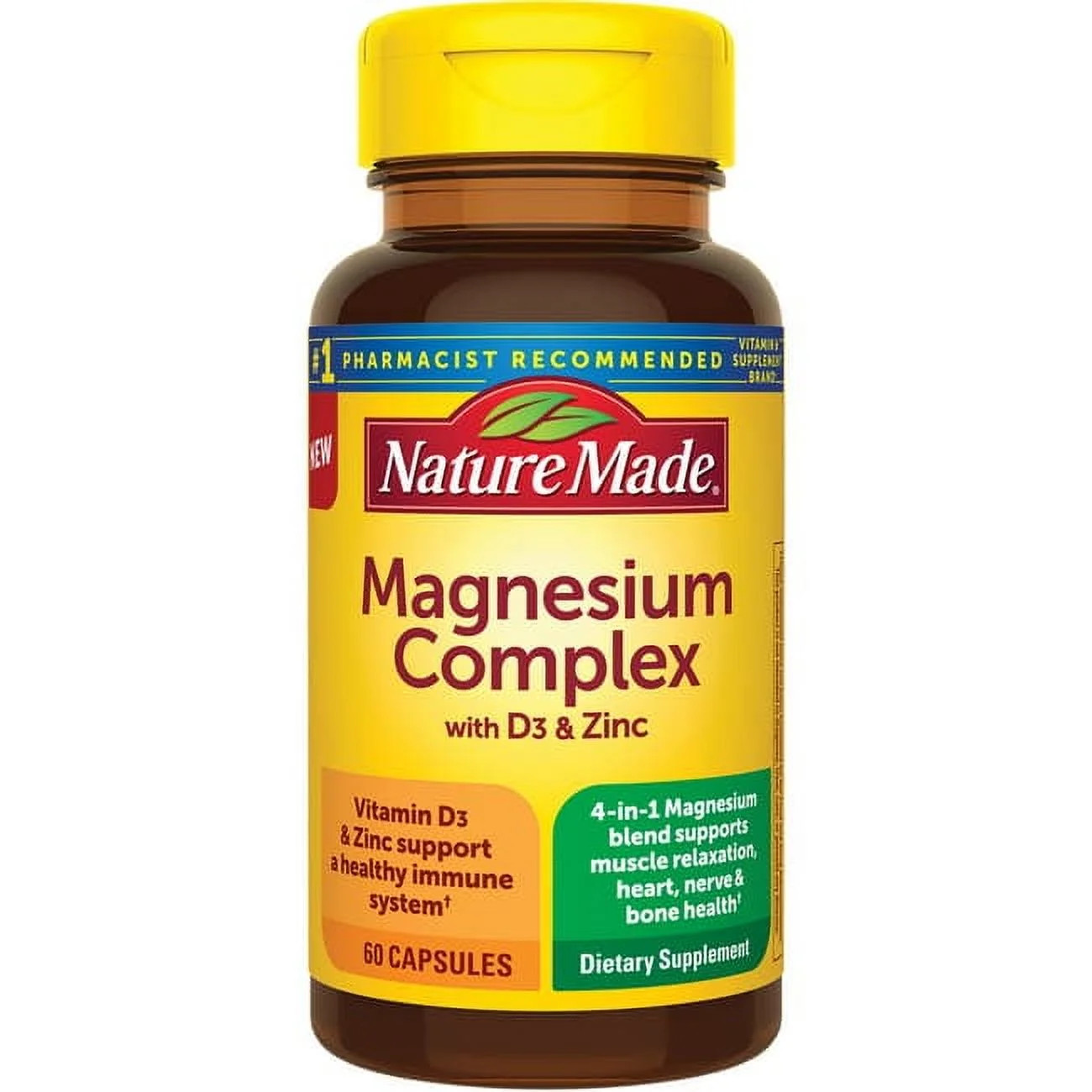 Nature Made Magnesium Complex with D3 & Zinc Immune Support (60 Capsules)