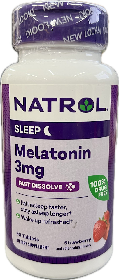 Natrol Melatonin Sleep 3 mg Strawberry – 90 Tablet – EXP 06/25