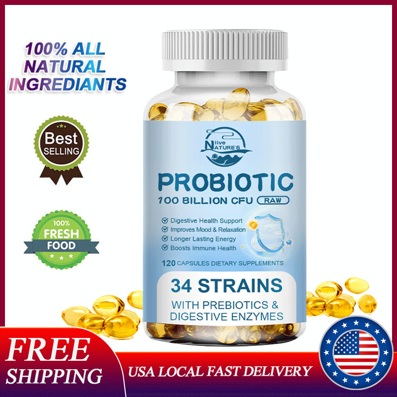Probiotics 100 Billion CFU Potency Digestive Immune Health 120 Capsules Digestiv
