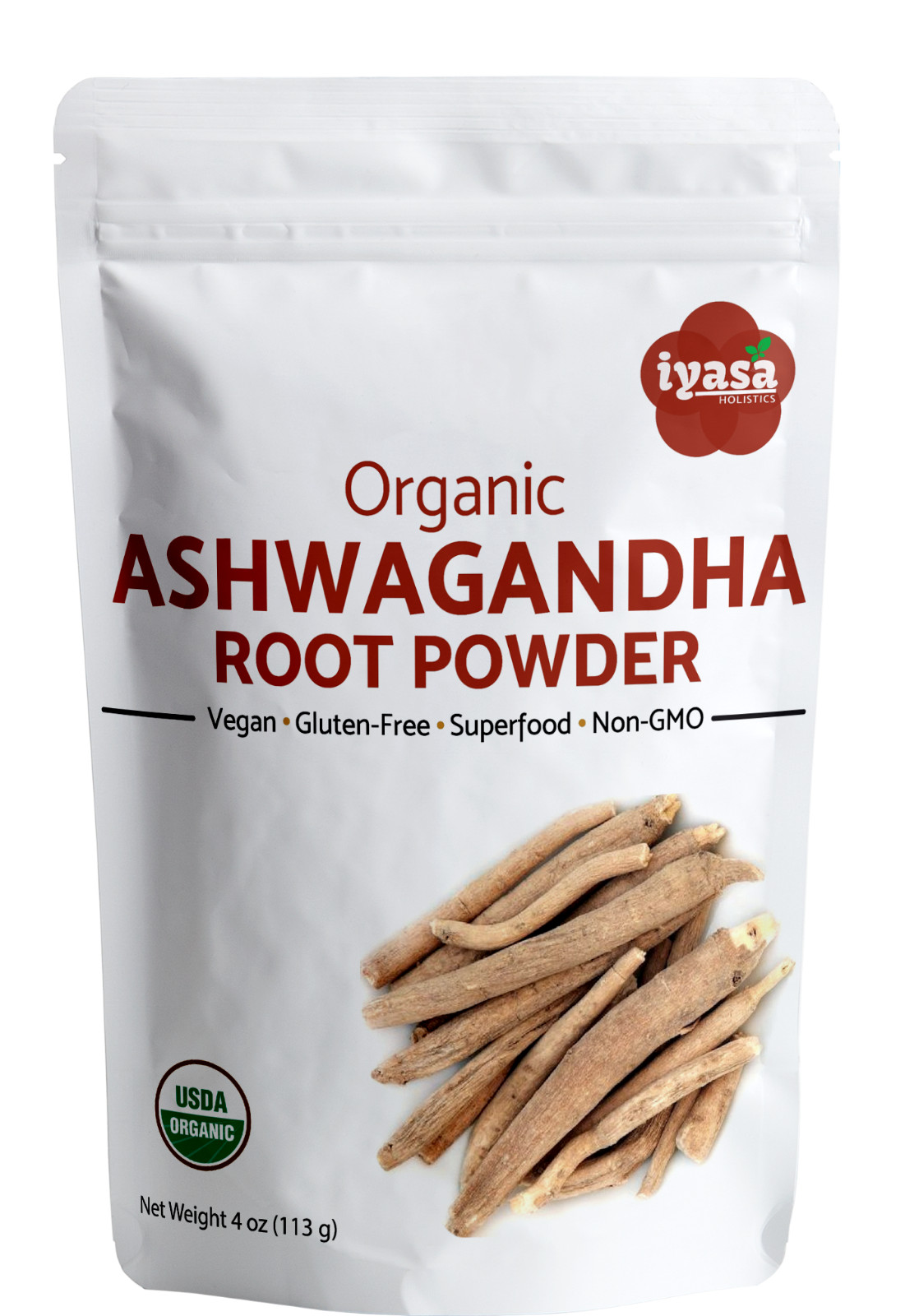 Ashwagandha Root Powder Organic, Withania Somnifera Stress Relief 4 8 16 oz FSH
