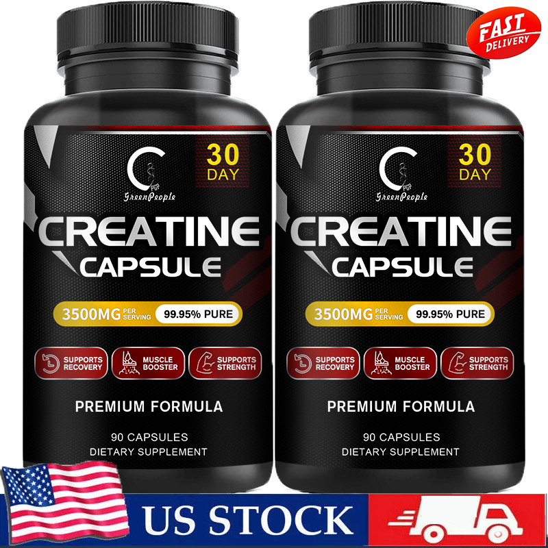 Premium Creatine Monohydrate 3,500mg, 180 Capsules (3500mg Per Serving)