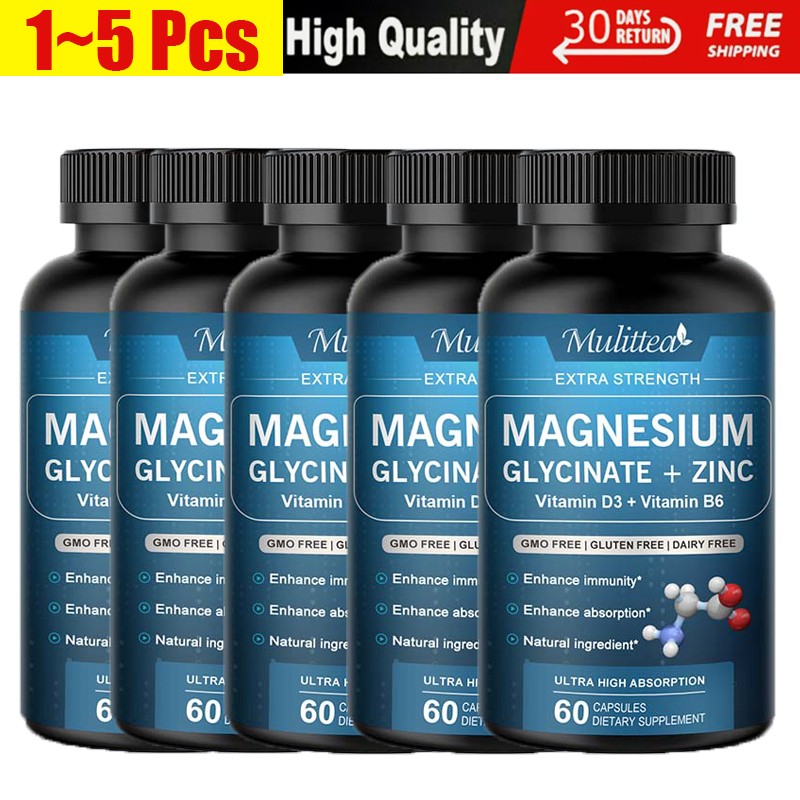 500mg Magnesium Glycinate With Zinc,D3 Improved Sleep, Stress , Anxiety Relief