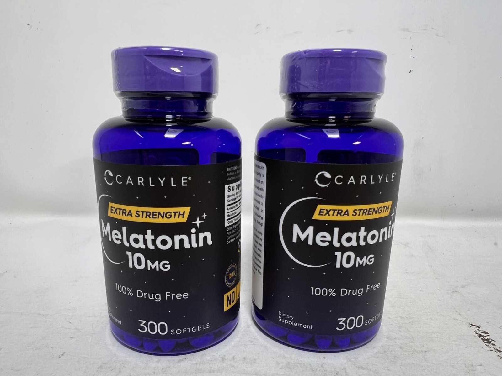 2-Pack Carlyle Melatonin 10mg | 300 Softgels | for Adults | Non-GMO, Gluten Free