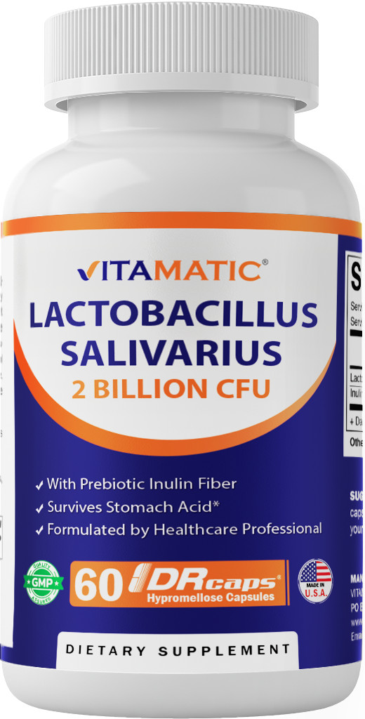 Vitamatic Lactobacillus Salivarius 2 Billion per DR Capsule – 60 Count