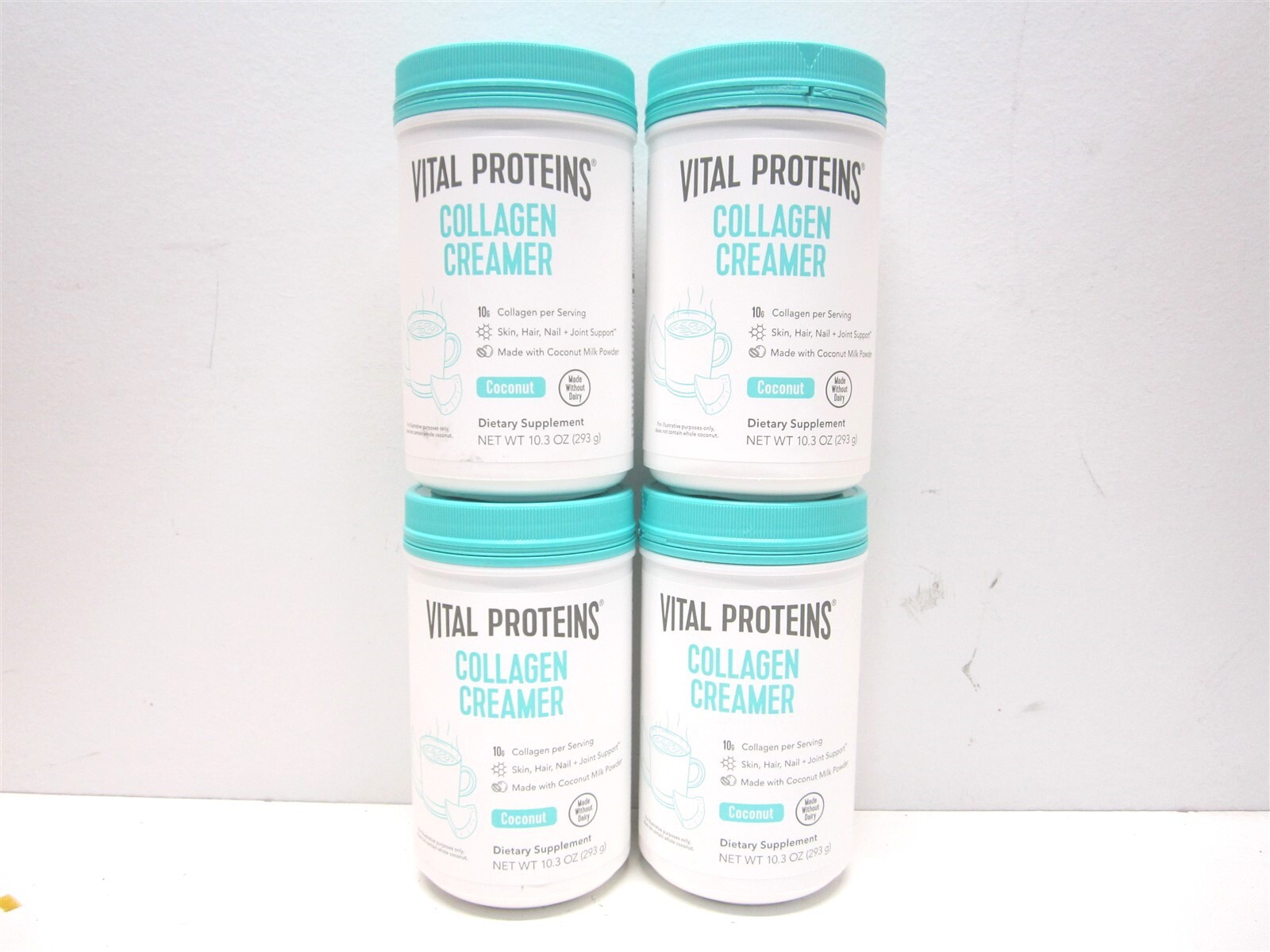 Vital Proteins 10.3oz Coconut Collagen Coffee Creamer Supplement 04/2025 – Qty 4