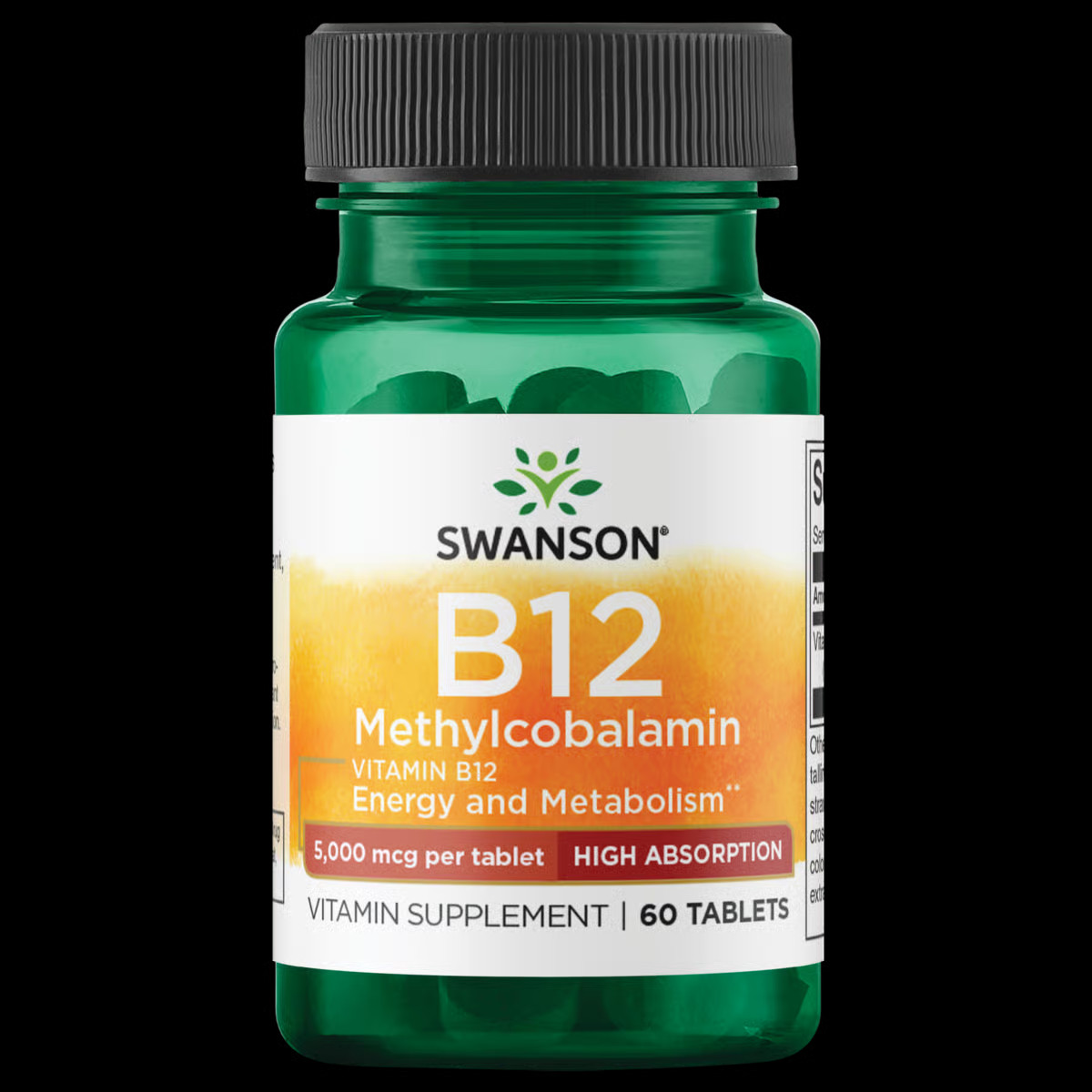 Swanson Vitamin B-12 Methylcobalamin – High Absorption 5,000 Mcg 60 Tablets