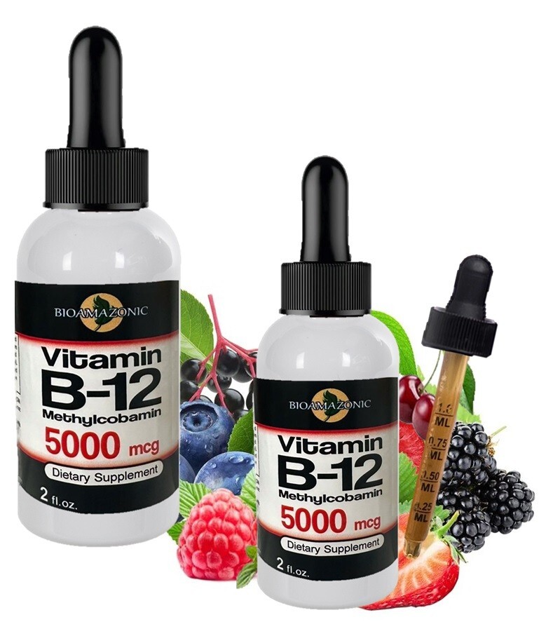 Vitamin B12, 5000 mcg, 3-in-1 Organic Liquid Vitamin B12, 118 Day Supply (4Oz)