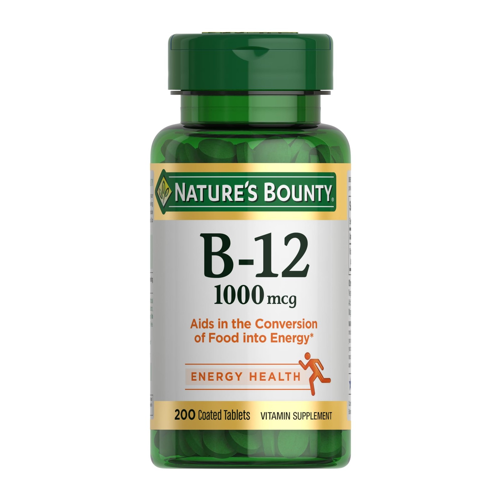 Nature’s Bounty Vitamin B12 1000 mcg 200 Count Easy to Swallow Energy Support