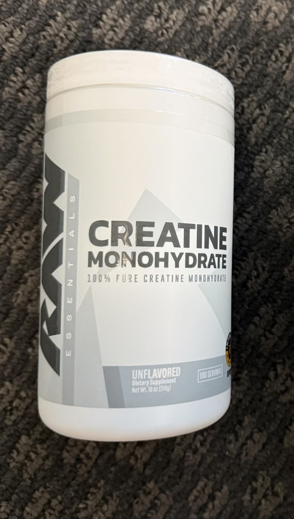 Raw Nutrition Creatine Monohydrate Unflavored Powder 100 Servings 05-2027