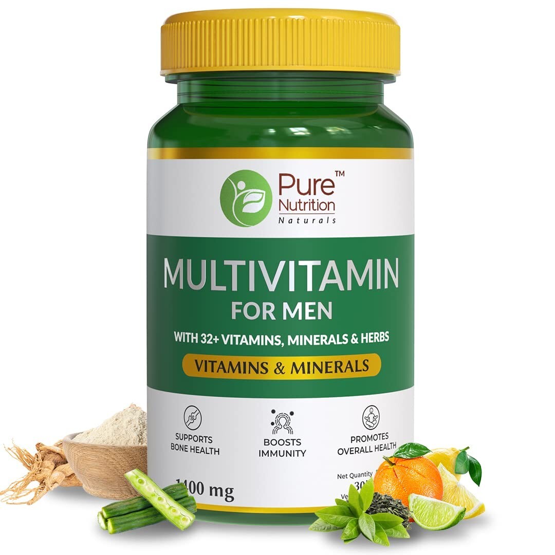 Pure Nutrition Multivitamin for Men with 37+ Vitamins, Minerals & Herbs 30 Tab