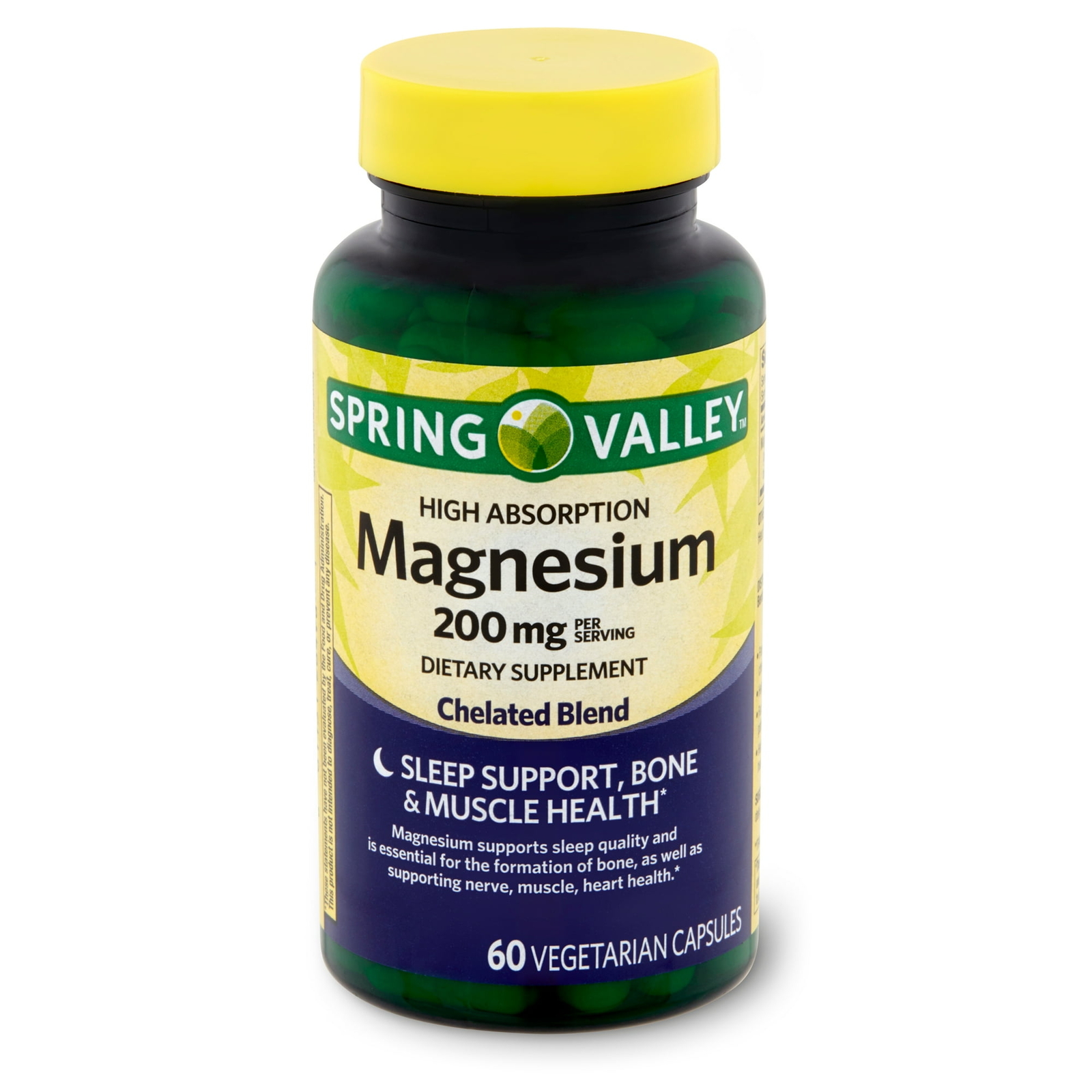Spring Valley Magnesium Sleep Support Bone & Muscle Health 200 mg, 60 Count