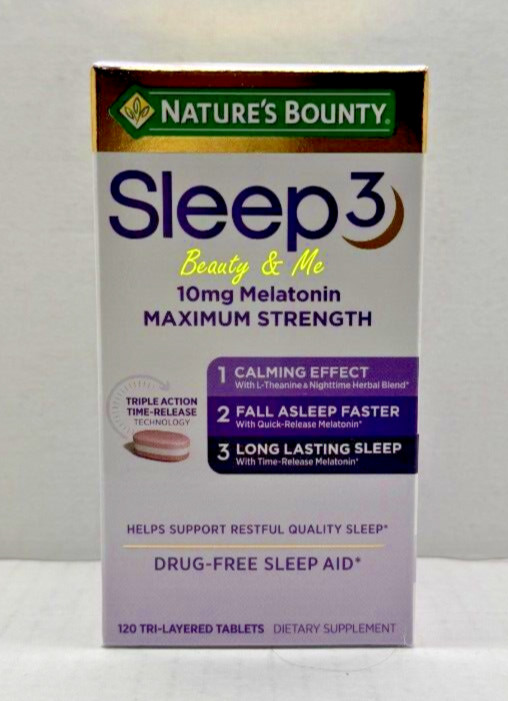 Nature’s Bounty Sleep3 10mg Melatonin 120 Tablets ** Sleep 3 **