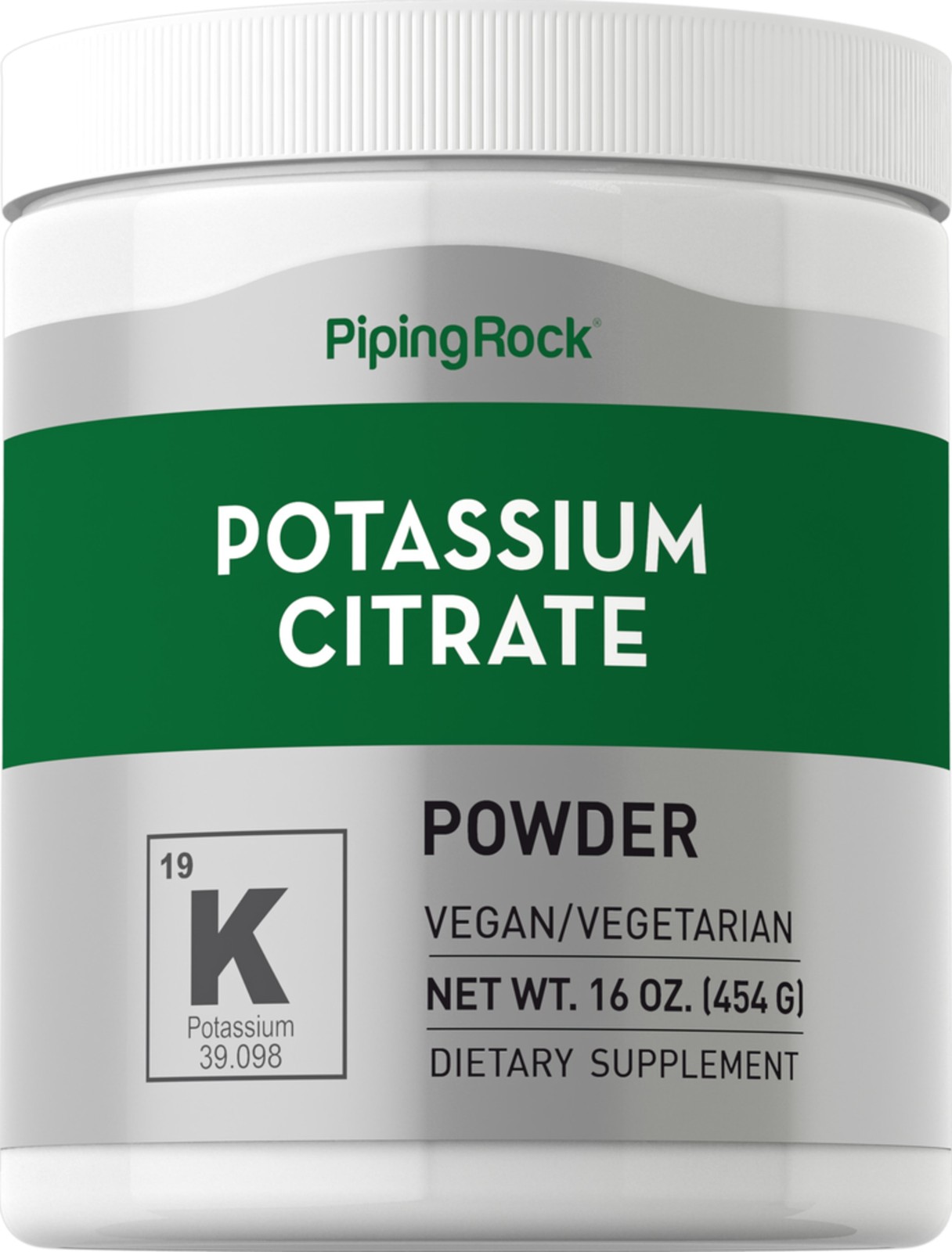Potassium Citrate Powder | 1 lb | Unflavored | Vegetarian | by Piping Rock
