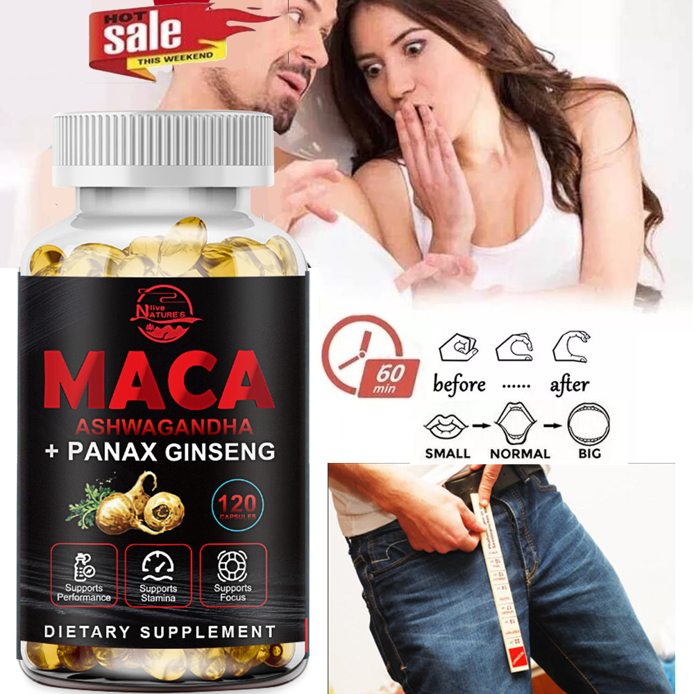 Maca Root 10000mg, Ashwagandha,Panax Ginseng Extract Male Endurance Enhancing