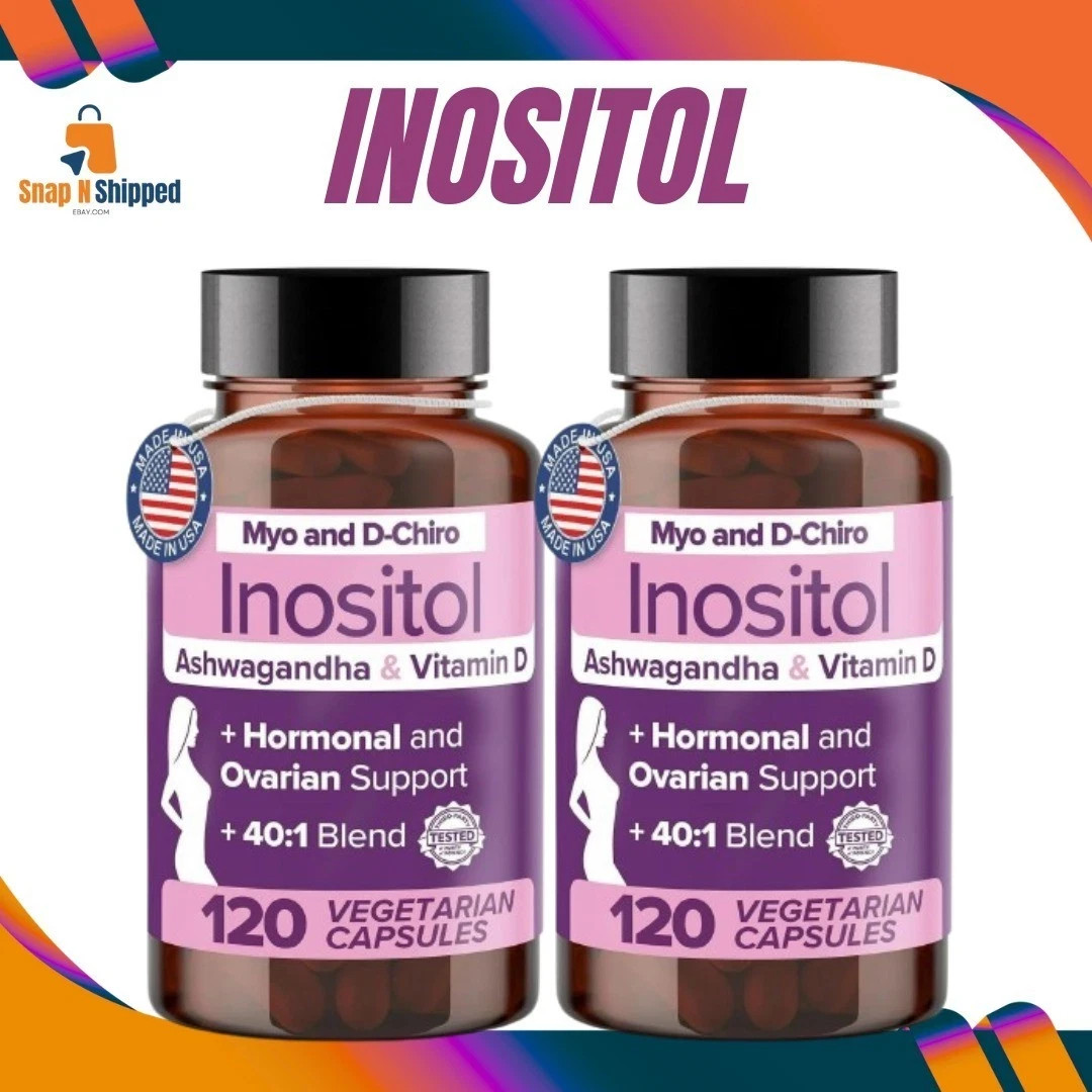 Myo-Inositol Supplement for PCOS with Ashwagandha and Vitamin D-120 Pack 2