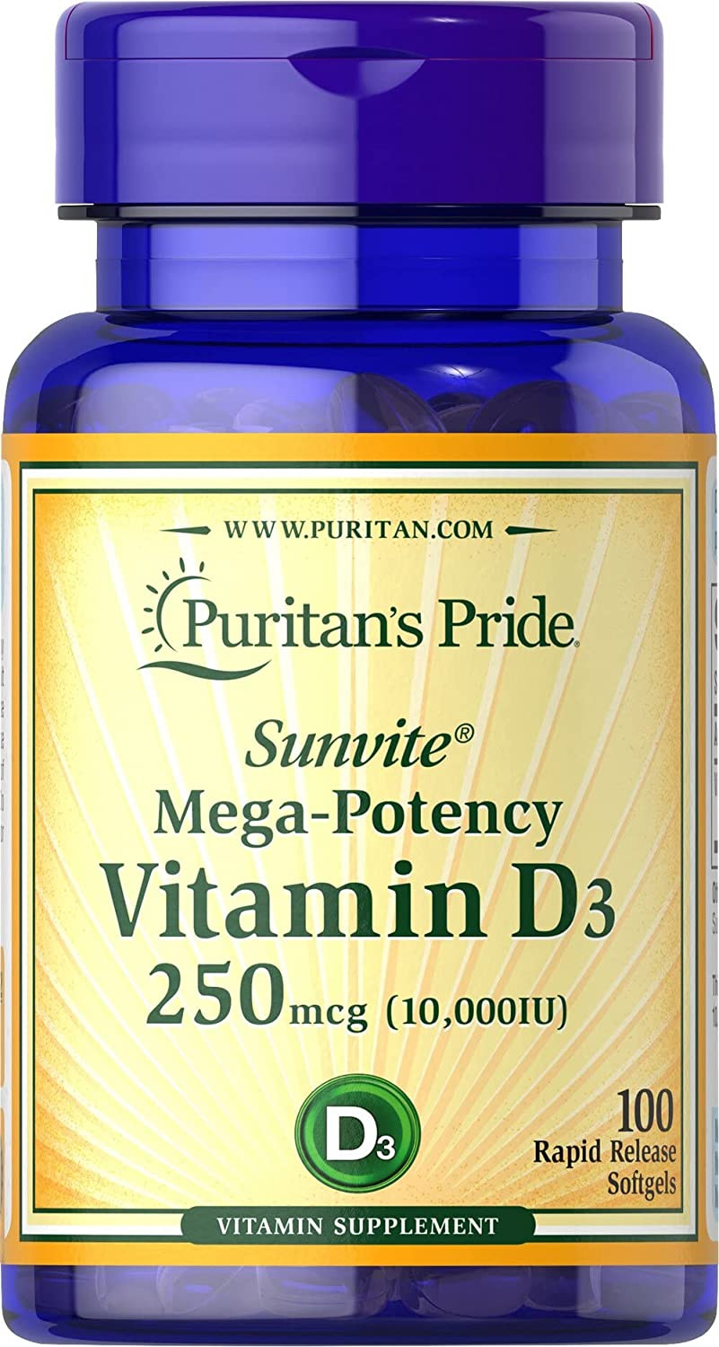 Puritan’S Pride Vitamin D3 10000 IU Bolsters Health Immune System Support and He