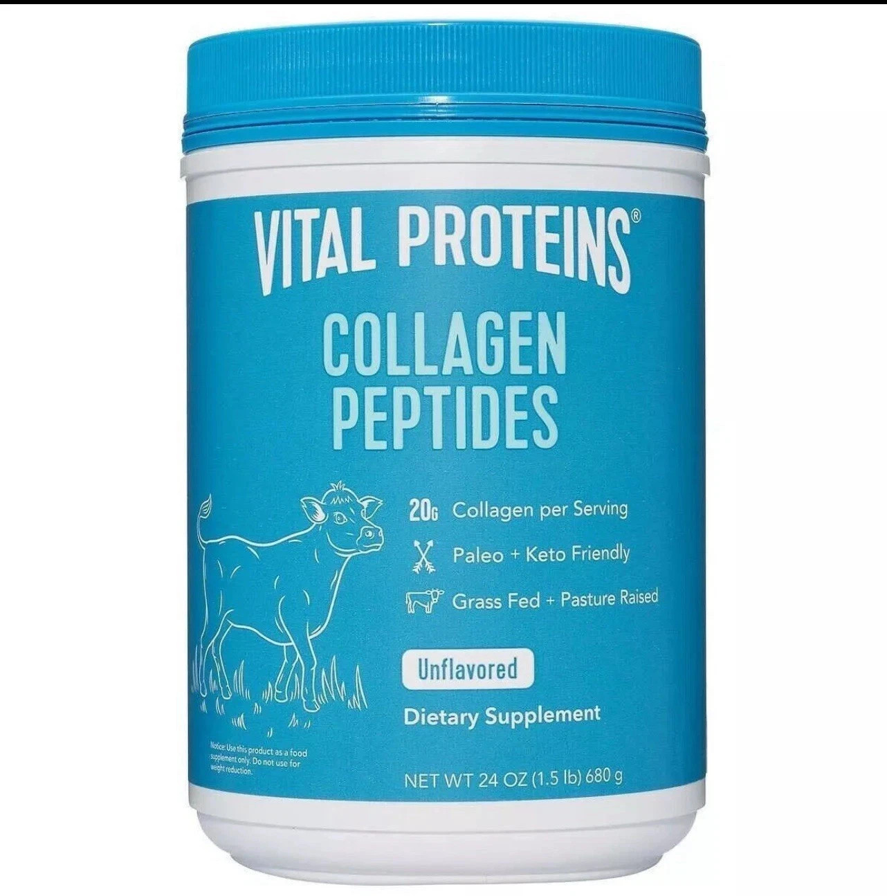 Vital Proteins Collagen Peptides, (New )Unflavored 24 oz 1.5 Lbs- FREE SHIPPING