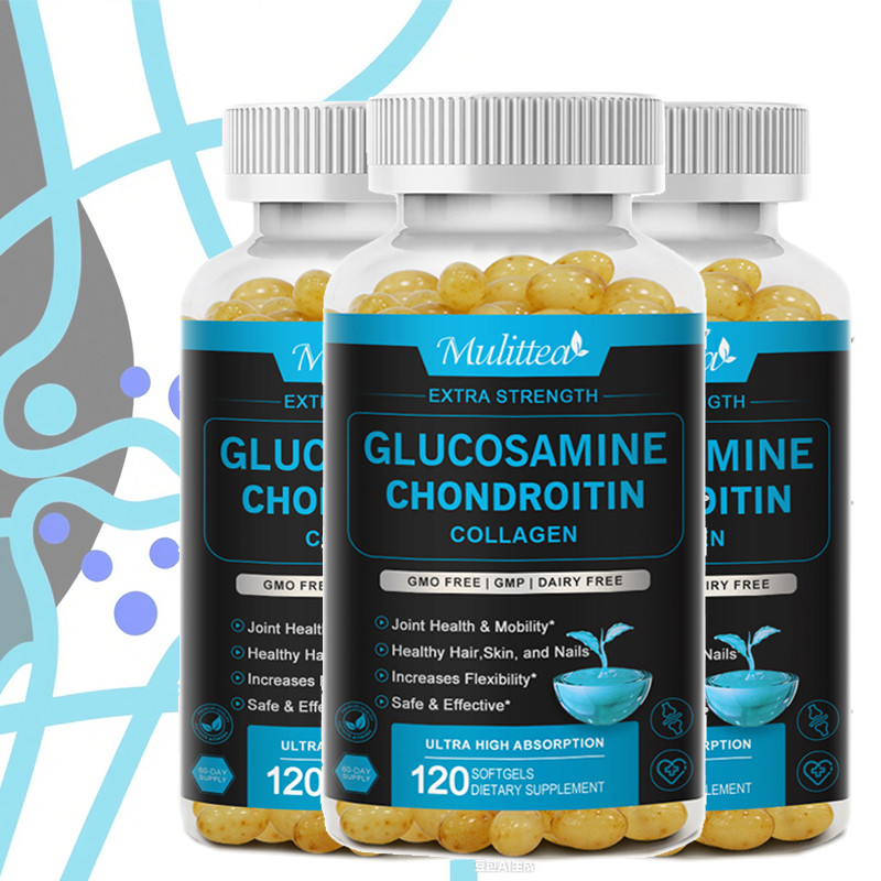Glucosamine Chondroitin Joint Support Capsules with Collagen 120 Softgels