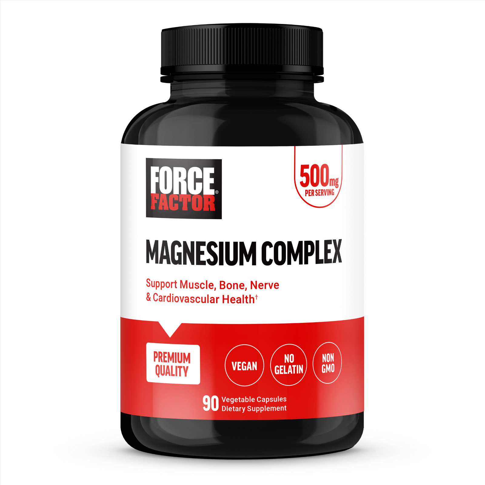 Force Factor Magnesium Complex Supplement to Support Muscles, Bones, Nerves