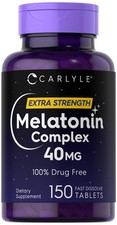 Melatonin 40mg Complex | 150 Fast Dissolve Tablets | Extra Strength Support