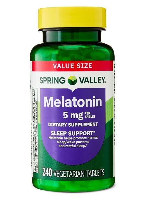 Spring Valley Melatonin Tablets Dietary Supplement Value Size, 5 mg, 240 Count