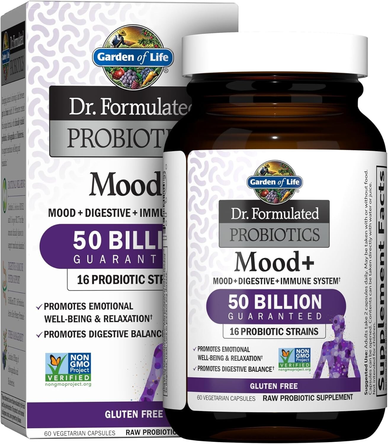GOL Dr. Formulated Probiotic Acidophilus Mood+ 50 Billion CFU 60 Caps BB 07/25