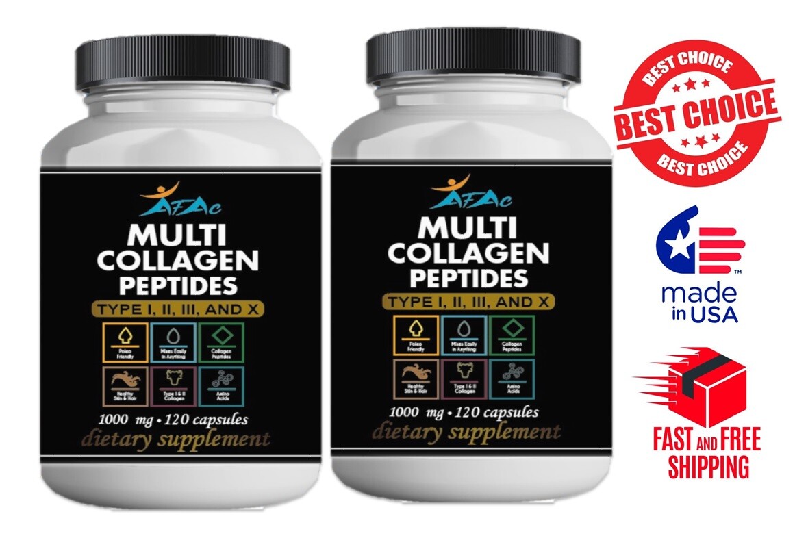 Collagen peptide Hydrolyzed 240 Capsules For Women And Men protein collagen