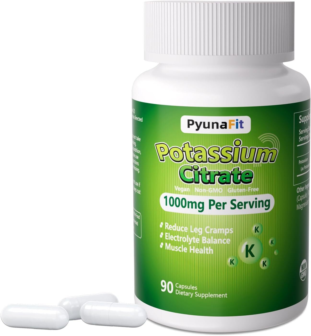 Potassium Supplement 1000Mg – High Potassium Citrate for Leg Cramps, Muscle Heal