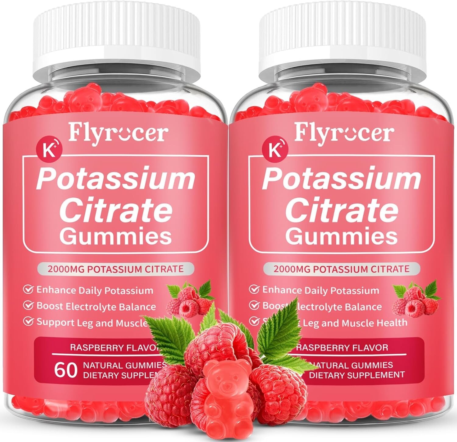 2 Pack Potassium Citrate Gummies for Adults Men & Women Potassium Supplement …