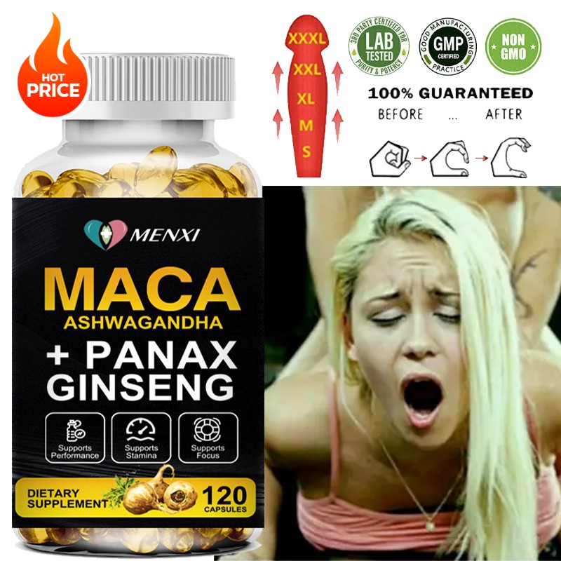 Organic Maca Root + Panax Ginseng 11400mg, Peruvian Maca Extract for Men & Women