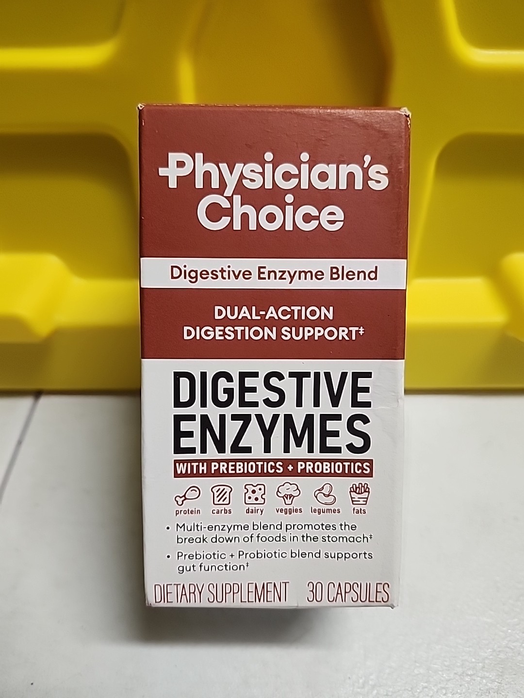 Physicians Choice Digestive Enzymes Blend Prebiotics Probiotics 30 Capsules