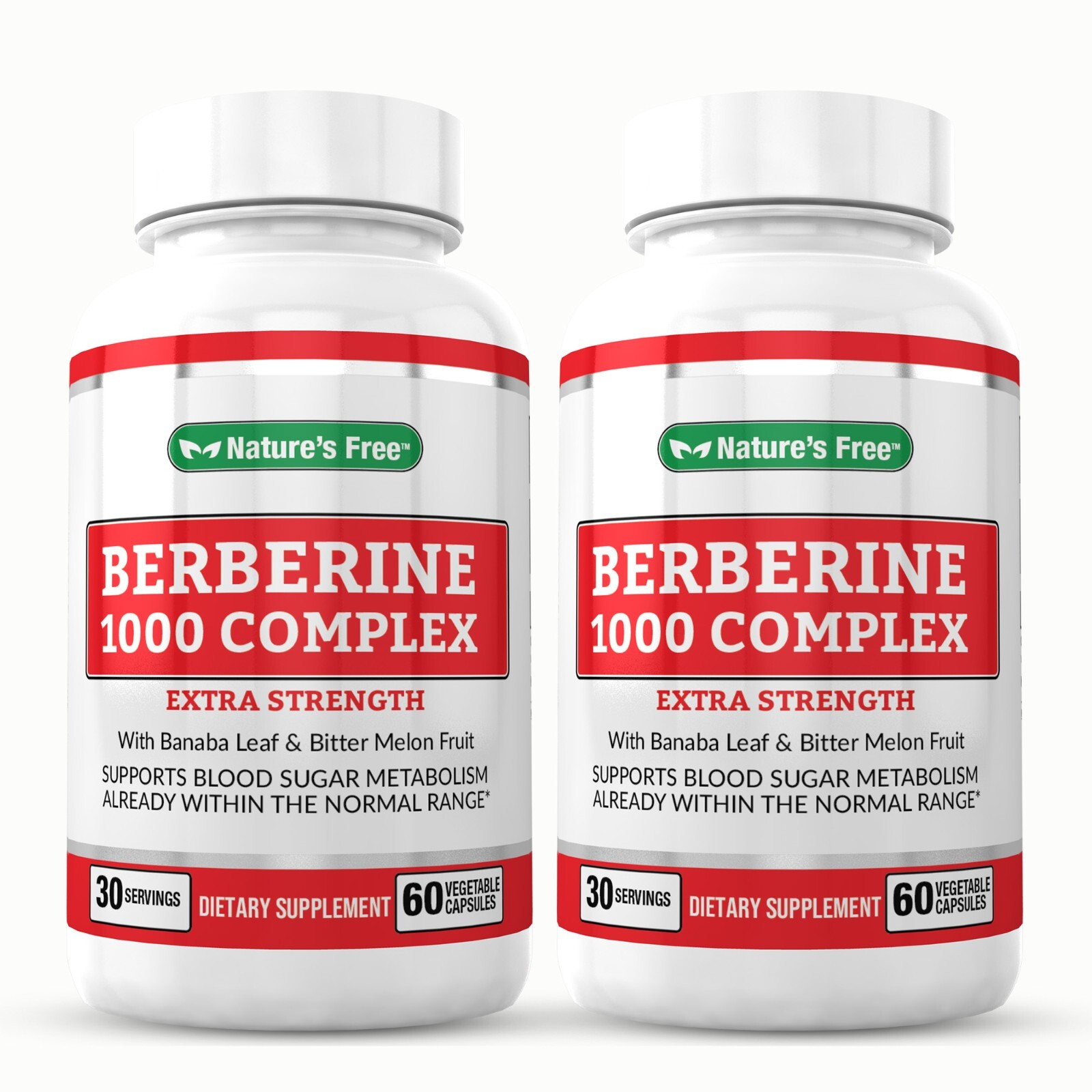 Berberine 1000mg Complex Blood Sugar Support, Weight Loss 2 Bottles 120 ct