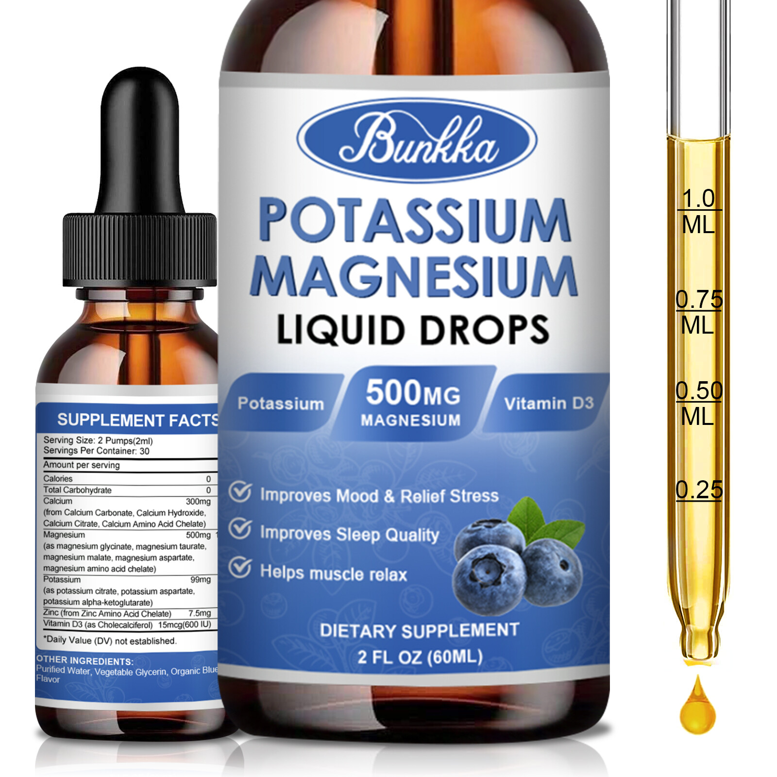Potassium Magnesium Supplement Liquid – High Absorption Calm Magnesium Complex