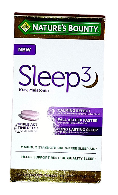 Nature’s Bounty Sleep3 10mg Melatonin 120 Tablets Exp 11/2026