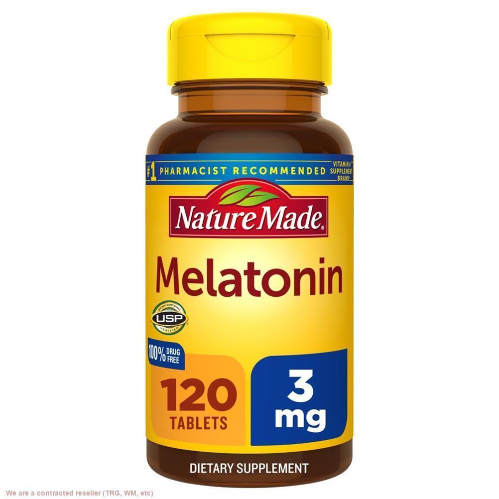 Nature Made Melatonin 3mg Tablets – 120ct – EXP: 2027