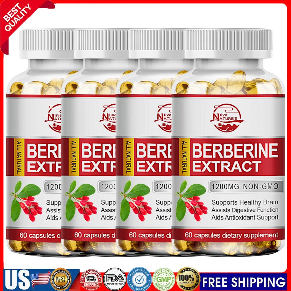 Premium Berberine HCL 1200mg High Potency Anti-inflammatory,Blood Sugar Support
