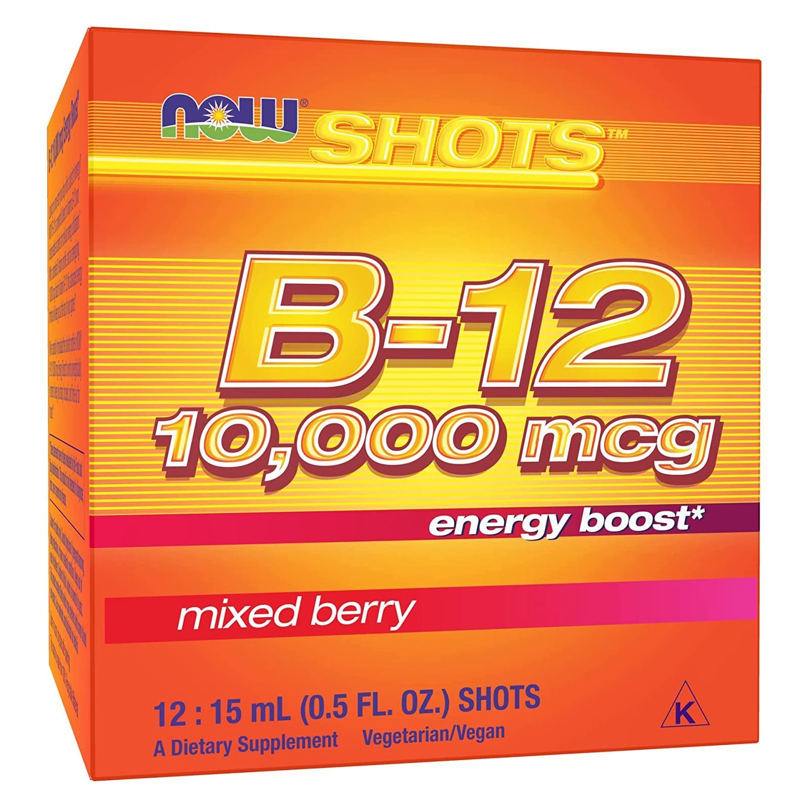 B-12 10000 mcg – 12 15 mL 05 fl oz Shots, Mood & Immune Support, Energy Boost