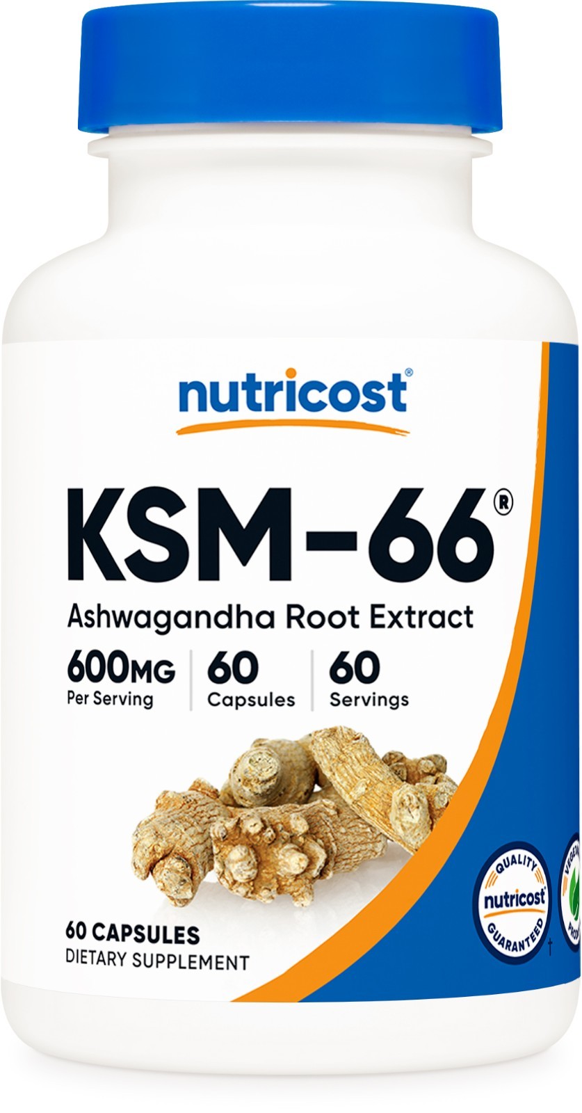 Nutricost KSM-66 Ashwagandha Root Extract 600mg, 60 Vegetarian Caps