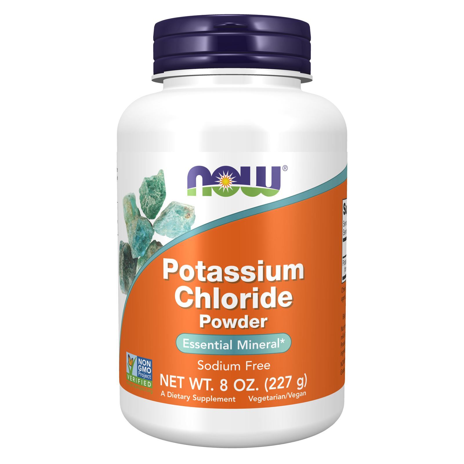 NOW Potassium Chloride Powder – 8 oz, Essential Mineral, Sodium Free, Hydration