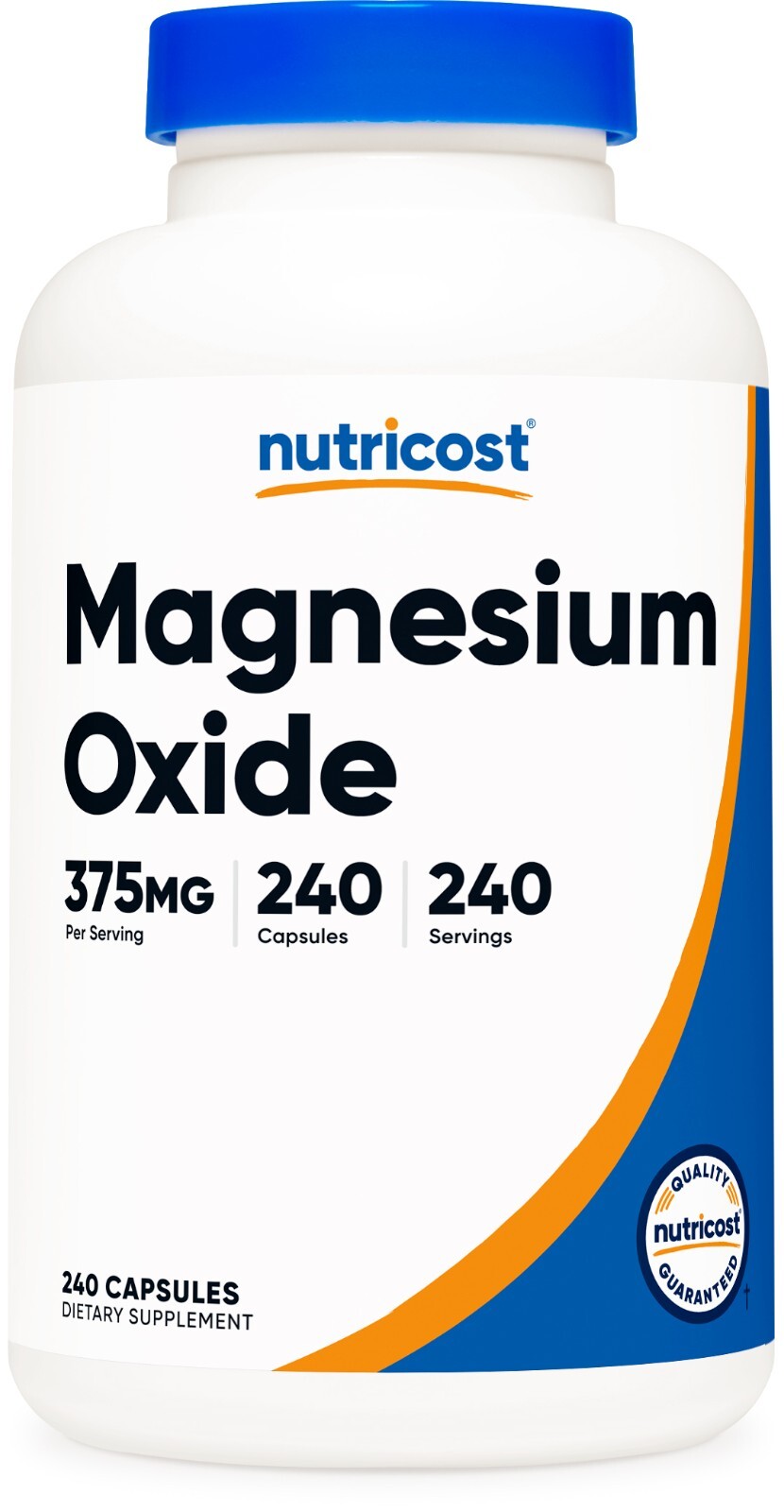 Nutricost Magnesium Oxide 375mg, 240 Capsules, 240 Servings