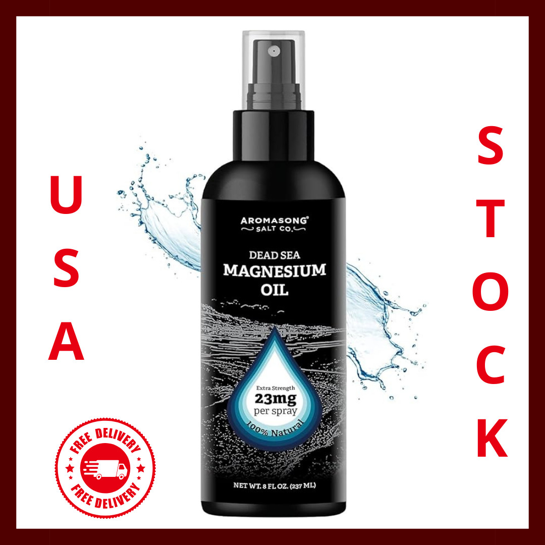 Magnesium Oil Spray – Large 8oz Size – Extra Strength – 100% Pure for Less Sting