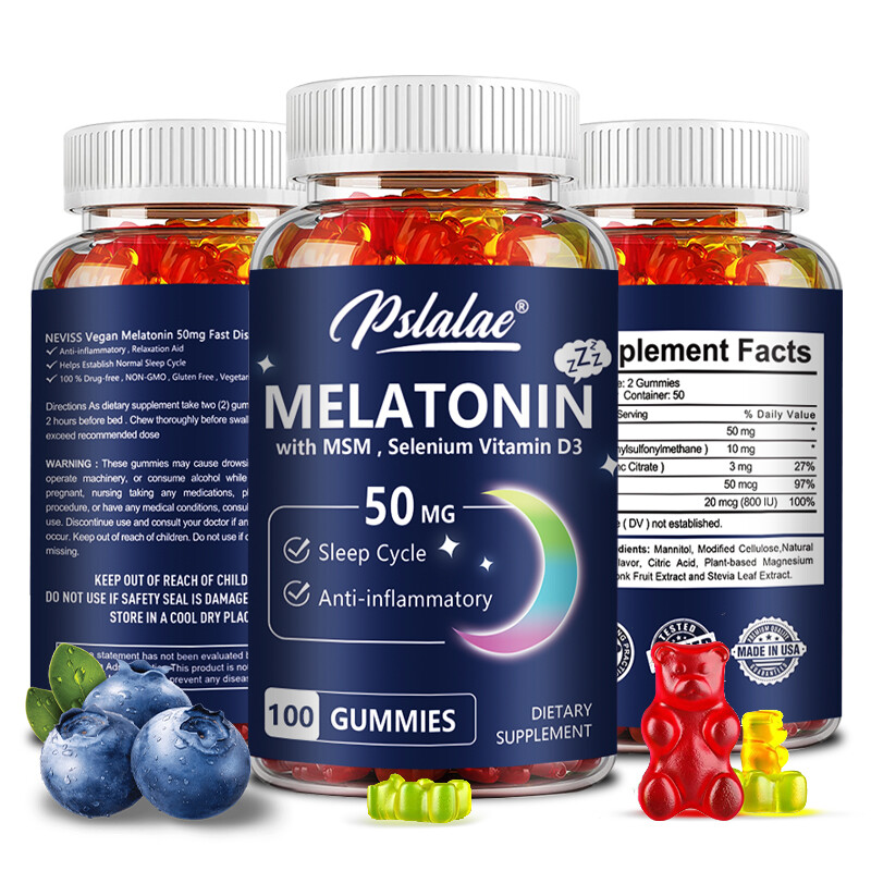 Melatonin 50mg – Improve Sleeping, Fall Asleep Faster, Extend Sleep Time 100pcs