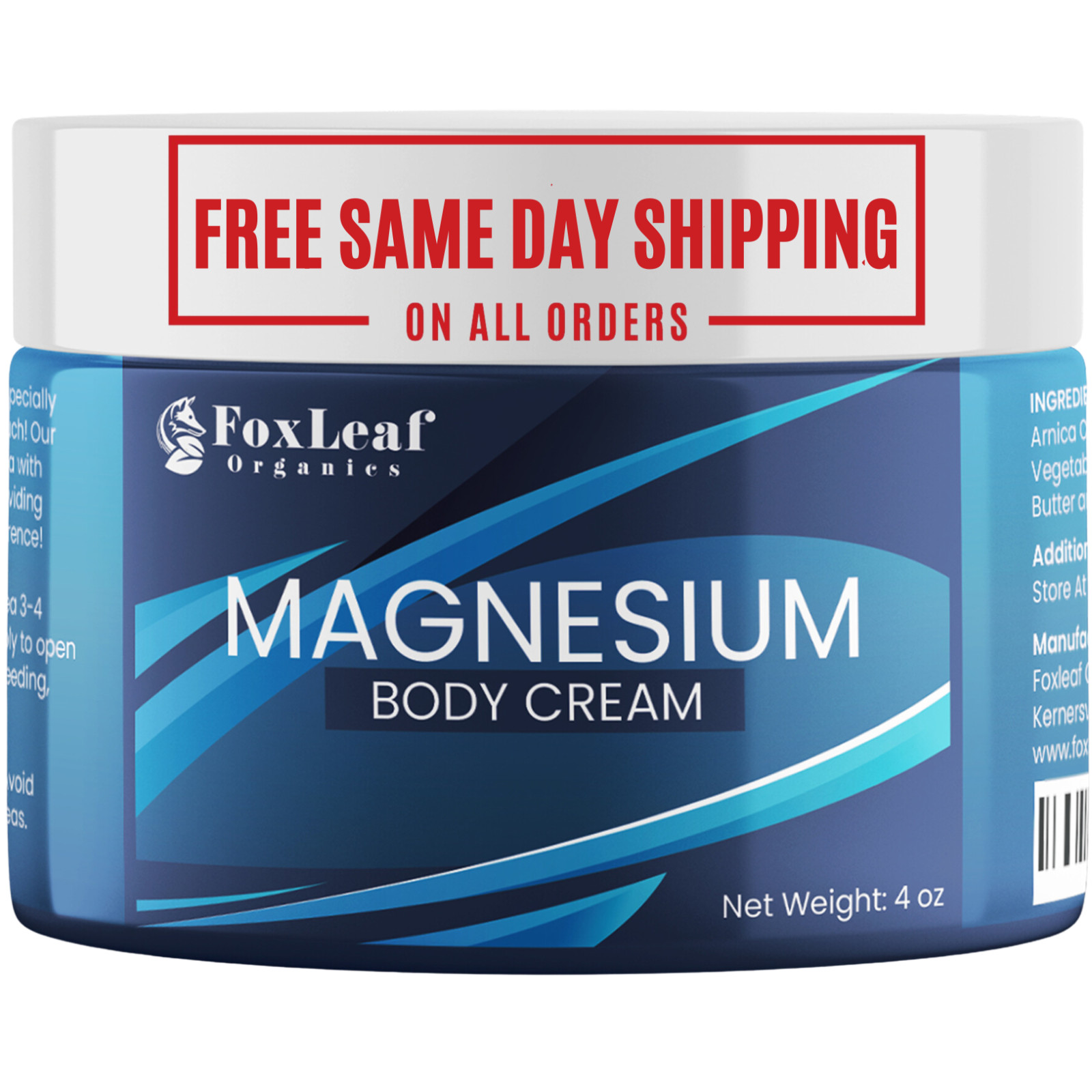 Magnesium Cream – Support for Sleep, Leg Cramps, Joints, & Muscle Soreness