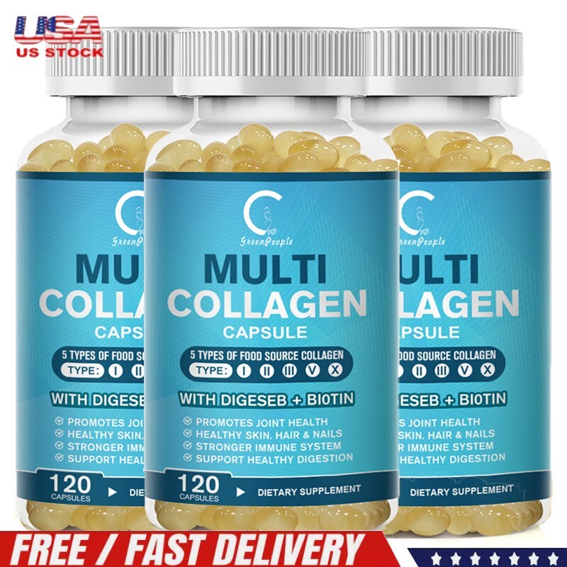 Multi Collagen Supplement Capsules Promote Healthy Anti-aging Bones,Hair,Nails