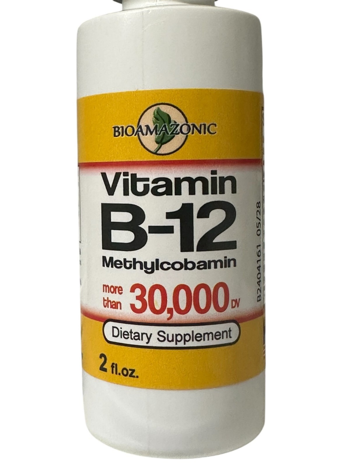 Vitamin B12 Sublingual Liquid Drops 30,000 Natural Energy Booster (2 oz)